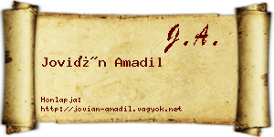 Jovián Amadil névjegykártya
